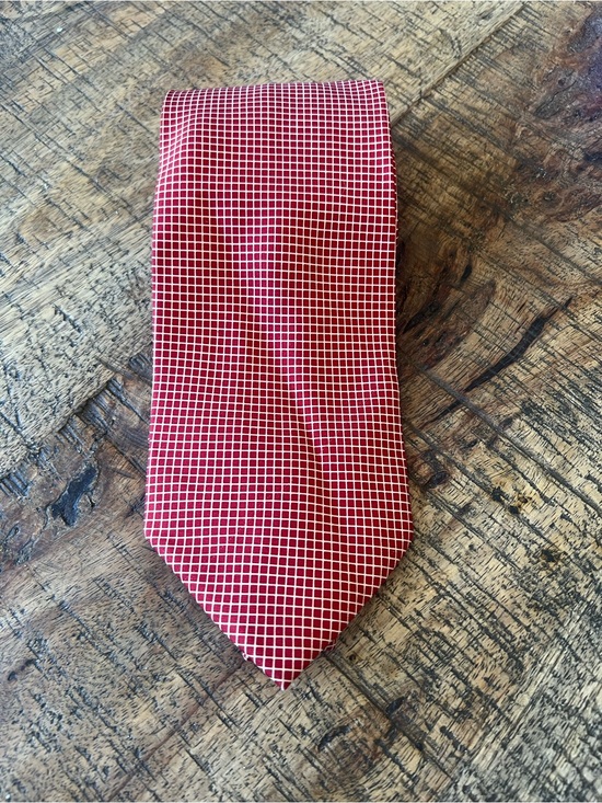 Guy Laroche Other - Guy Laroche Red Grid Silk Tie